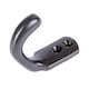 image 2 of Hammer & Tongs Single Coat Hook - W20mm x H55mm - Black | Black | Black | One Size