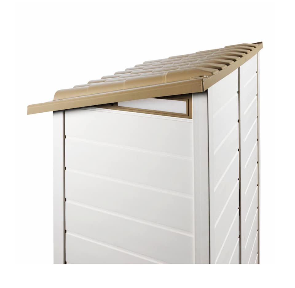 image 1 of Tuscany Evo 4' x 2'6inch 100 Plastic Garden Storage Shed Single door | White