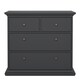 image 2 of Paris Chest of 4 Drawers in Matt Grey