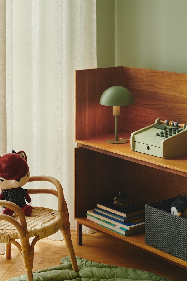 image 1 of Nordlux Ellen Indoor Table Lamp Green Metal E14 Dome Shade - Mains Powered, IP20 | Green | Dustgreen