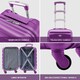 image 2 of 55x35x20cm Carry On Cabin Hard Shell Suitcase - 100+ Airlines Approved Including EasyJet (Paid), British Airways, Ryanair (Priority), TUI Purple | Purple | Cabin Bag