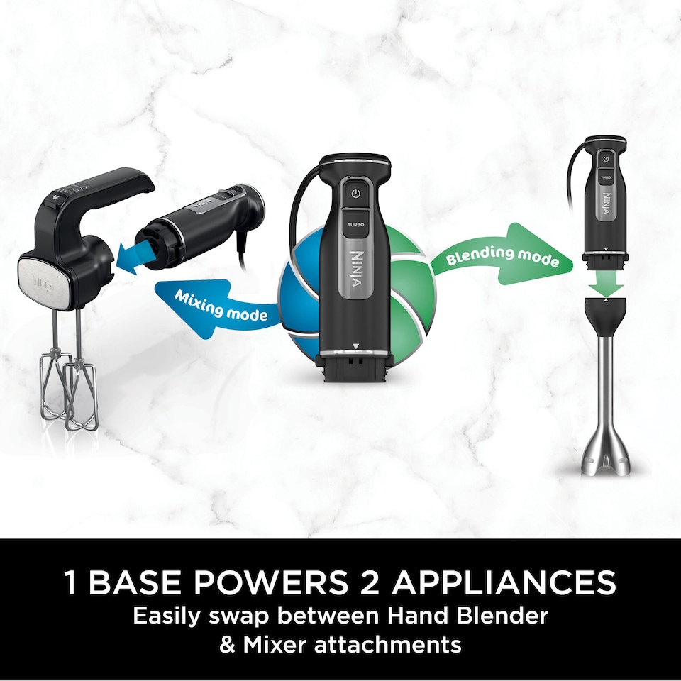 image 1 of Ninja Foodi 2-in-1 Hand Blender & Mixer CI090UK