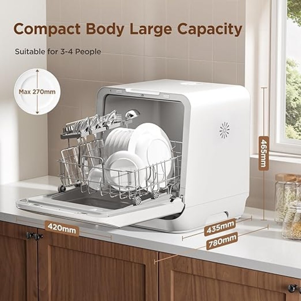 image 1 of Comfee Mini Plus Dishwasher with Built-in 6L Water Tank Hygiene Wash