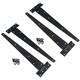 image 1 of 16in / 400mm Heavy Duty T Tee Hinges For Shed + Garden Gates Black Finish 4pc