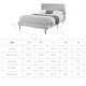 image 5 of Rosella Upholstered Bed in Cream, Single