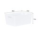 image 4 of Wham Studio 5 x 3.9L Rectangular Plastic Storage Baskets Ice White White