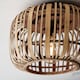image 5 of Mathias Decorative Flush Ceiling Lamp, Natural Bamboo, Plywood, Matt Black Paint