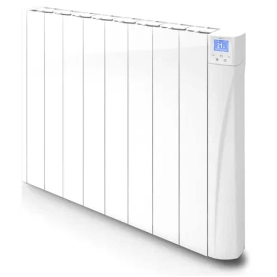 image 1 of 747mm (W) x 575mm (H) - White Touch Electric Oil Filled Radiator (Alicante) - 880 Watts - Depth 98mm - Heats Up To 9m²
