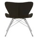 image 4 of Interiors by Premier Black Dining Chair, Effortless Cleaning Small Chair for Living Room, Space-Saving Small Chair, Checkered Fabric Chair