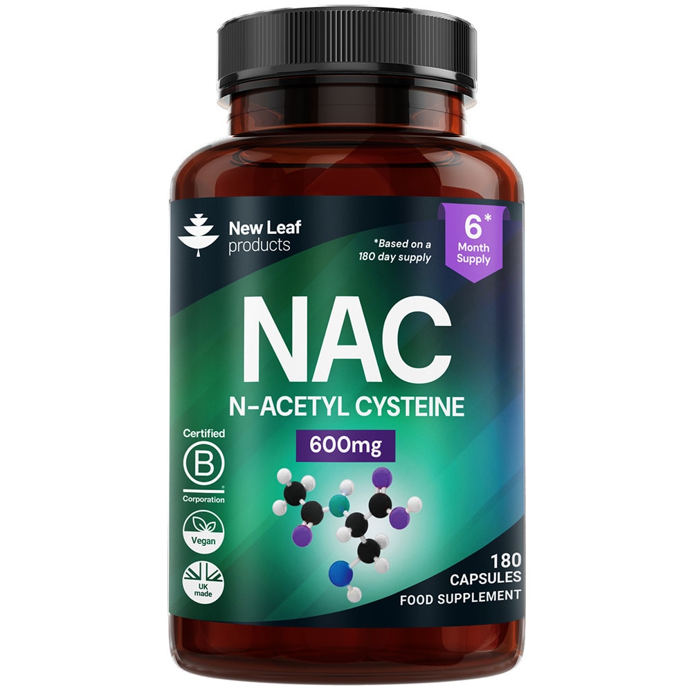 NAC N-Acetyl-Cysteine 600mg Supplement 180 Capsules