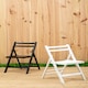image 3 of Interiors by Premier Wood White Finish Folding Chair, Space-saver Camping Chair, Easy Foldable Wood Chair, Easy to Clean Chair