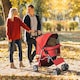 image 6 of PawHut Pet Stroller Carrier Foldable Deluxe Jogger Walk Travel Dog Cat Red