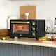 image 2 of HOMCOM Mini Oven 16L Countertop Oven w/ Adjustable Temp Timer 1400W, Black