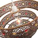 image 4 of Antique Bronze Acrylic Gem Moroccan Style Triple Tier Pendant Lighting Shade | Bronze | Bronze | 1