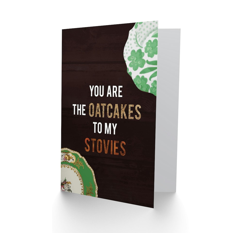 image 1 of Scottish Oatcakes Stovies Romantic Anniversary Valentines Day Card