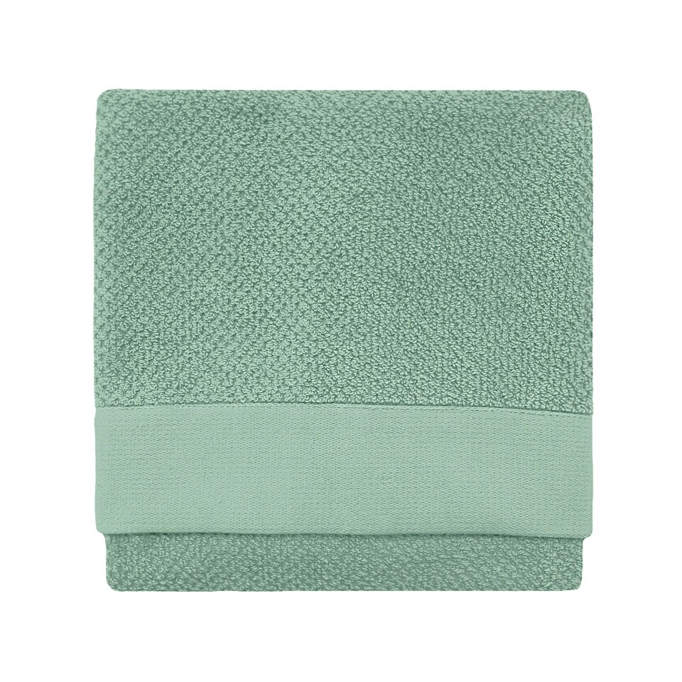 image 1 of furn. Textured Hand Towel Smoke Green