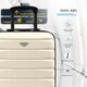 image 4 of Flight Knight Suitcase Sets 3 Piece, Large Suitcase, Extra Large Suitcase, easyJet Cabin Bag 45x36x20cm Underseat Carry On, 100+ Airlines Approved - BA, Ryanair | Cream | Cream/Black | Large