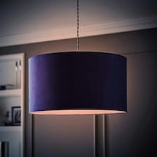 ValueLights Reni Large Navy Velvet Pendant Shade