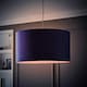 image 2 of ValueLights Reni Large Navy Velvet Pendant Shade Blue