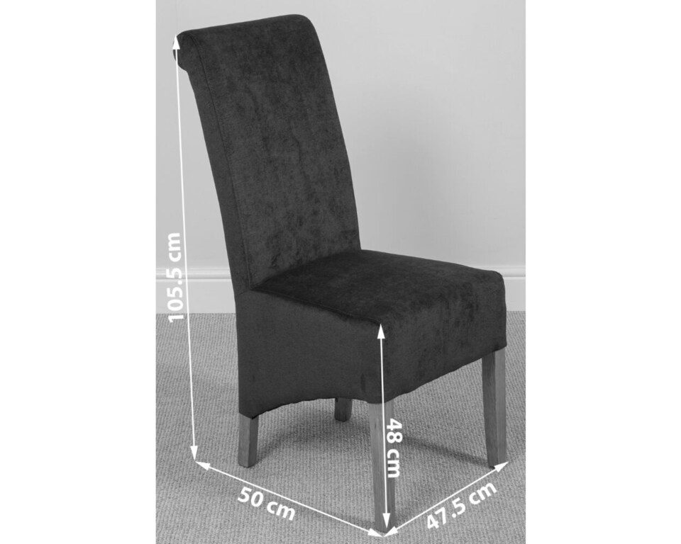 image 1 of Kuba 150 x 85 cm Chunky Medium Oak Dining Table and 6 Montana Fabric Chairs | Grey | Grey