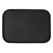 Argon Tableware Rectangle Non-Slip Serving Tray - 66cm x 45.5cm - Black | Black | Black
