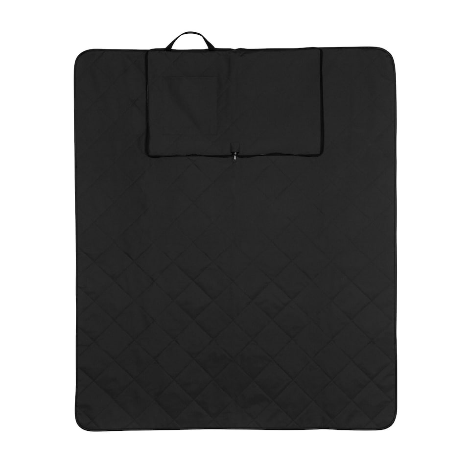 image 1 of XD Collection RPET Quilted Picnic Blanket - Black - One Size | Black | One Size