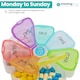 image 5 of Rainbow Weekly Pill Box, Pill Organiser with Weekday Labels