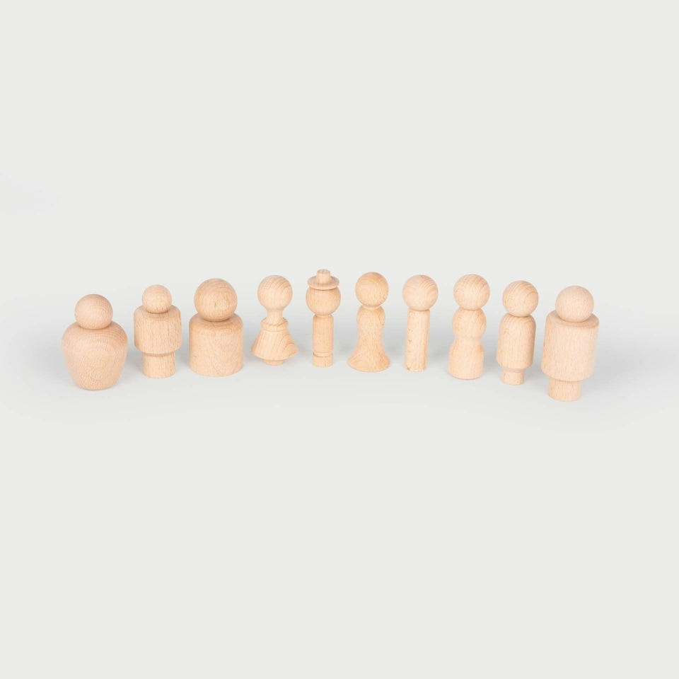 image 1 of Wooden Community Figures