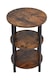 image 5 of Living and Home Vintage Wooden Side Table 3 Tiers - 40 x 40 x 60cm H | Brown
