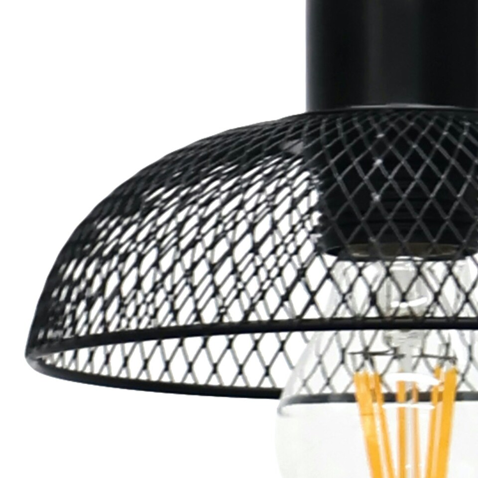 image 1 of Set of 2 Cassidy - Small Black Mesh Ceiling Pendant Lights Black