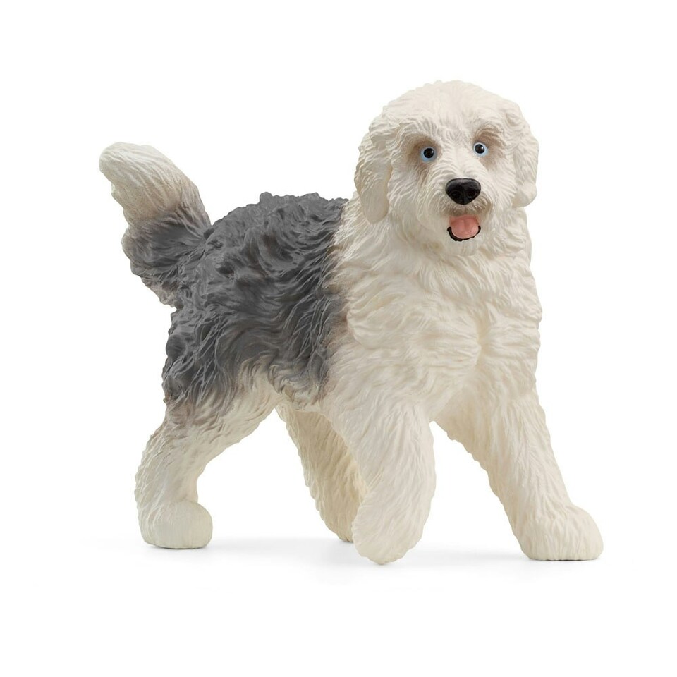 SCHLEICH Farm World Old English Sheepdog Toy Figure