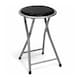 image 1 of Black Padded Folding Breakfast Kitchen Bar Stool Seat | Black