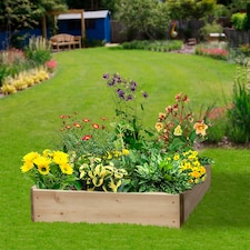 Greena Square Wooden Raised Bed 15 cm High, 60 x 60cm