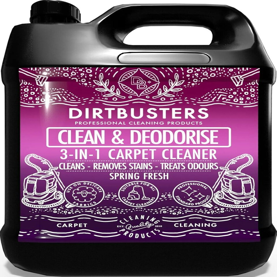 image 1 of Dirtbusters Clean & Deodorise Carpet Cleaner Shampoo (5L) Spring Fresh Makes 500 Litres of Diluted Solution