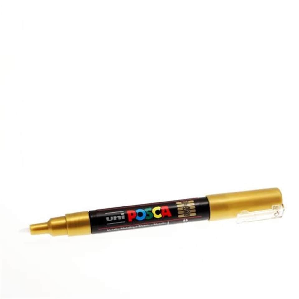 image 1 of Gold Uni Posca PC-1M 0.7mm Bullet Tip Permanent Marker Pen