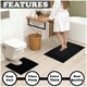 image 3 of VELVETIO Shiny Sparkling Bath Set Anti Slip Pedestal Mat Bathroom Rugs Black