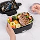 image 2 of Alivio Electric Lunch Box with 1.5L Stainless Steel & 0.5L Plastic Container, Quick Heating, Leak-Proof (Black)
