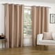 image 2 of Faux Silk Lined Eyelet Curtains 168cm x 137cm Latte Brown | Brown