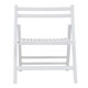 image 1 of Interiors by Premier Wood White Finish Folding Chair, Space-saver Camping Chair, Easy Foldable Wood Chair, Easy to Clean Chair