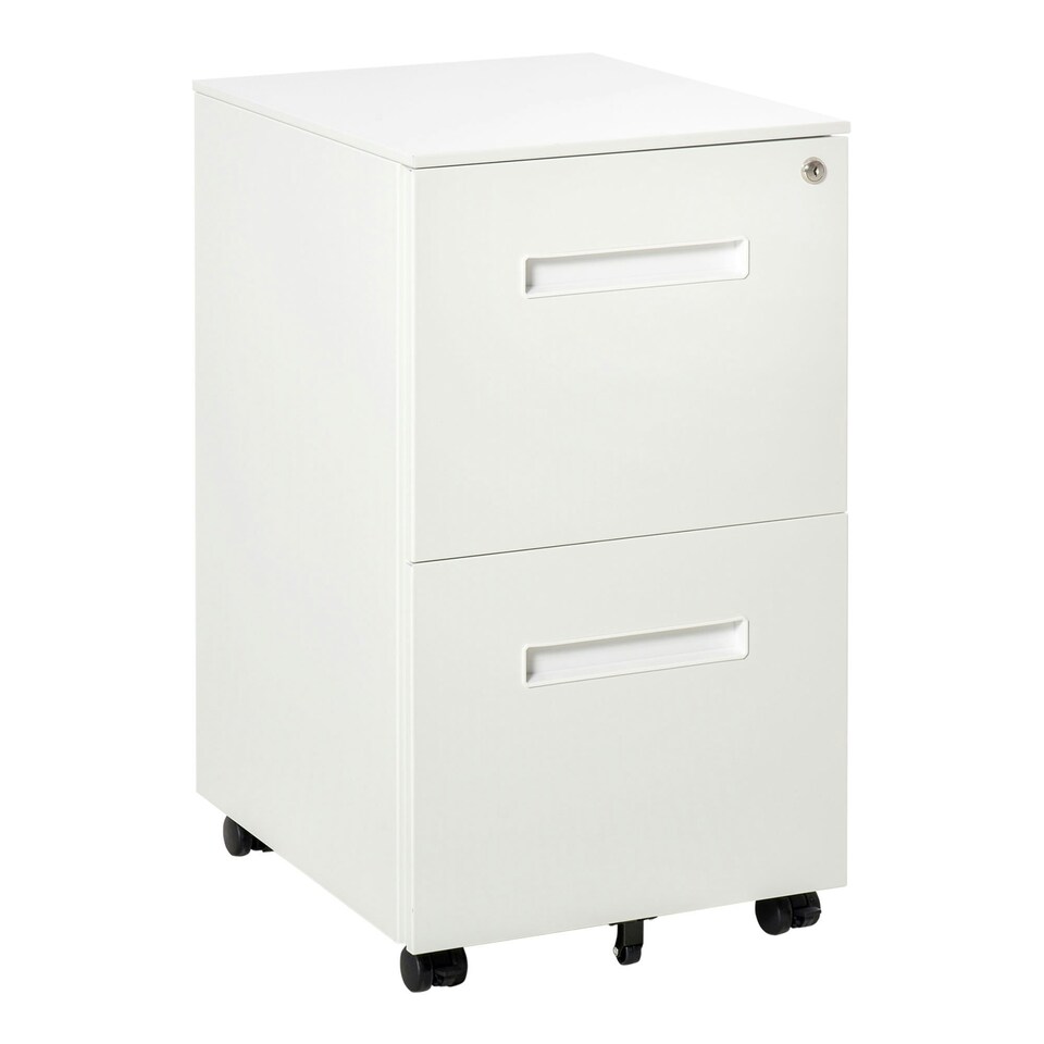 image 1 of Vinsetto Mobile Lockable File Cabinet w/ Adjustable Hanging File Folder