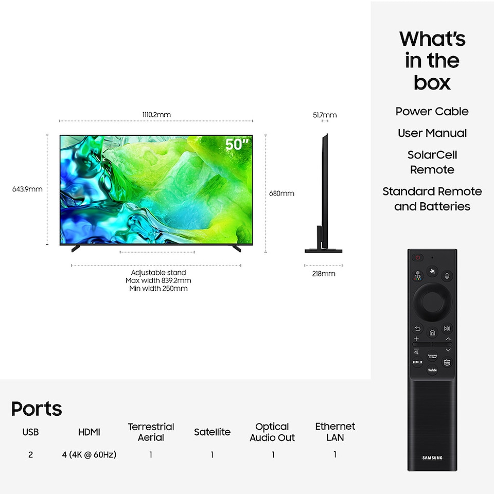 image 1 of SAMSUNG QN80H 85" Neo QLED 4K Mini LED Vision AI Smart TV 2026 - QE85QN80H