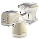image 1 of Ariete ARPK16 Vintage Retro Dome Kettle, Toaster & Espresso Coffee Machine Set, Cream
