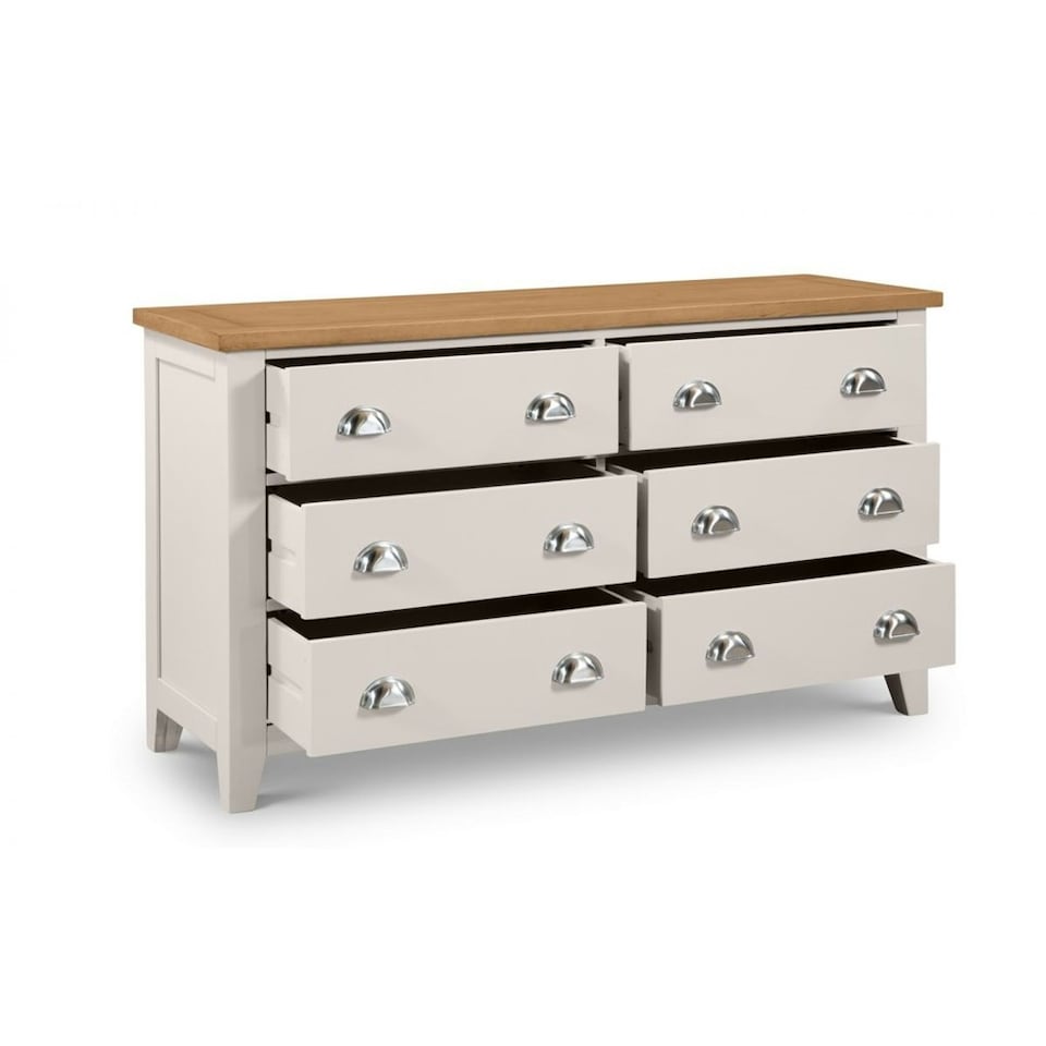 image 1 of Elegant 6 Drawer Wide Chest