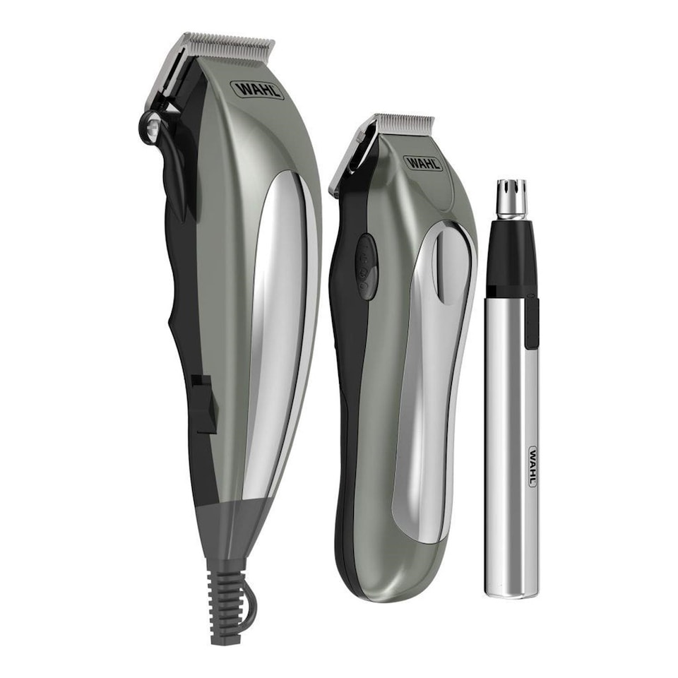 image 1 of Wahl Corded Hair Clipper & Trimmer Complete Grooming Kit Deluxe Gift Set