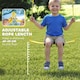 image 5 of AIYAPLAY Kids Swing Set with Double Swings, Metal Frame, 150kg Capacity | Multi | Blue and yellow frame, multicolour seat | 265L x 160W x 178H cm