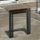 image 6 of Set Of 3 C-Shaped Nesting Tables Rustic Brown Brown