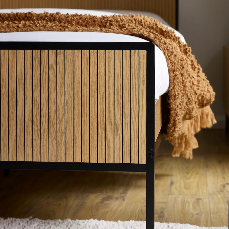 image 1 of Horizon Oak Effect  Bed Frame -  King (150cm)