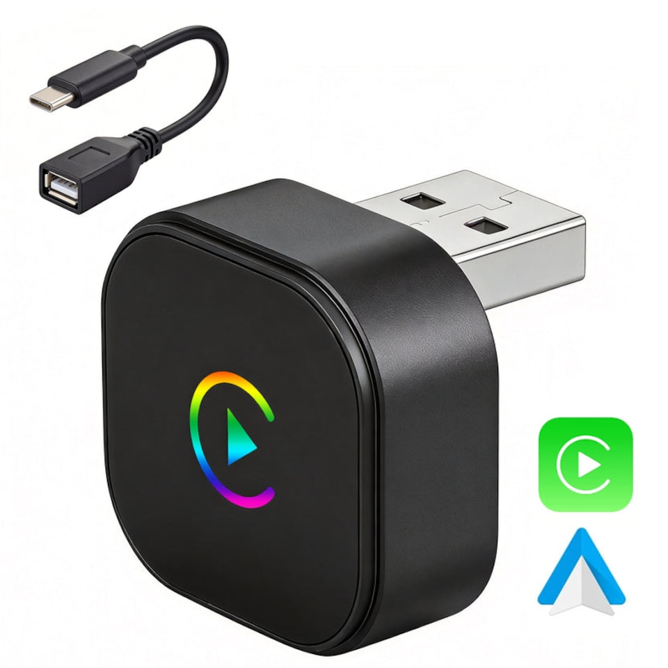 image 1 of 2-in-1 Wireless CarPlay & Android Auto Adapter - August CR245