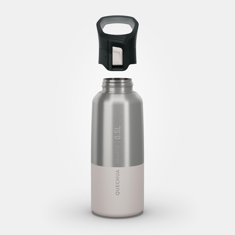 image 1 of Decathlon 0.5 L stainless steel insulated flask 900 with quick-release cap for hiking