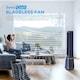 image 2 of Midea MBF150BSUK 2-in-1 Bladeless Tower Fan 10 Speed Settings Dark blue